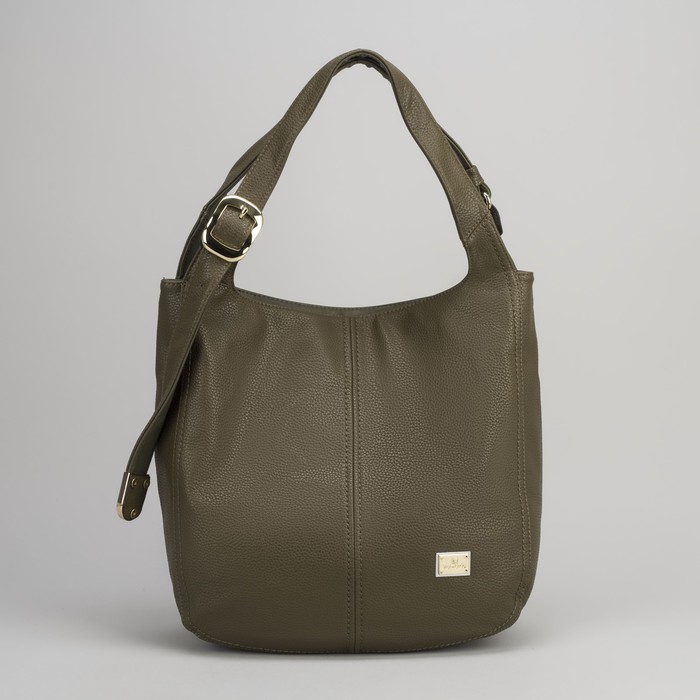 Сумка женская на молнии, 1 отдел с перегородкой, наружный карман, цвет олива