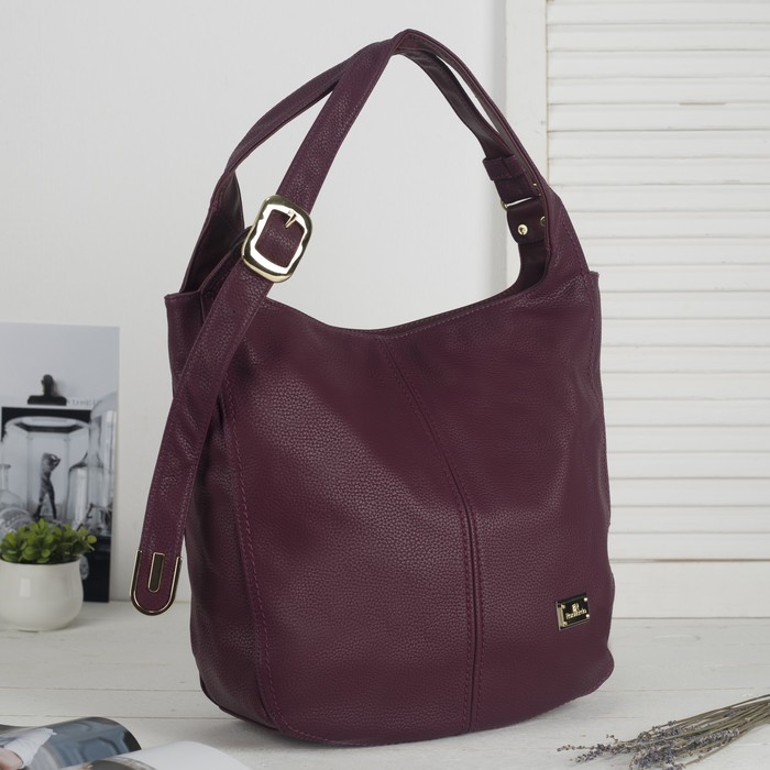 Сумка женская на молнии, 1 отдел с перегородкой, наружный карман, цвет фиолетовый