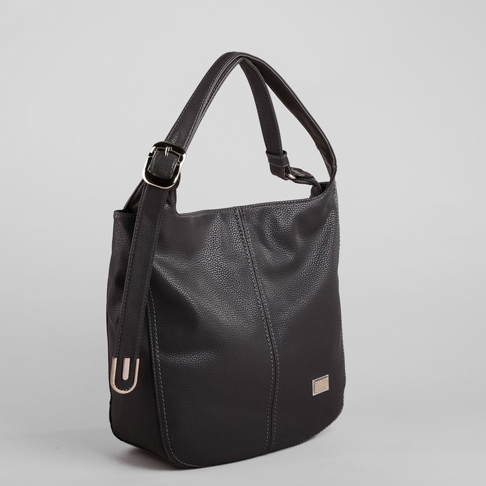 Сумка женская на молнии, 1 отдел с перегородкой, наружный карман, цвет серый