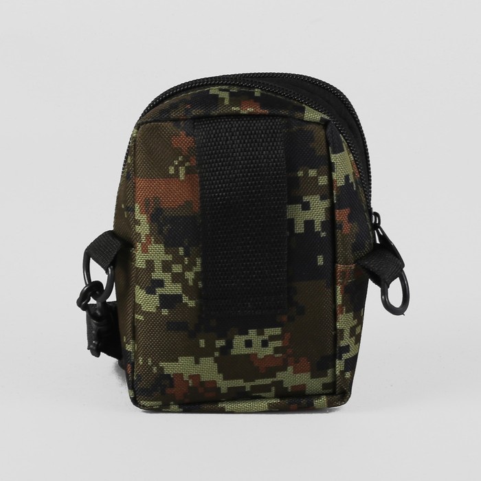 Сумка поясная, 2 отдела, наружный карман, длинный ремень, цвет хаки