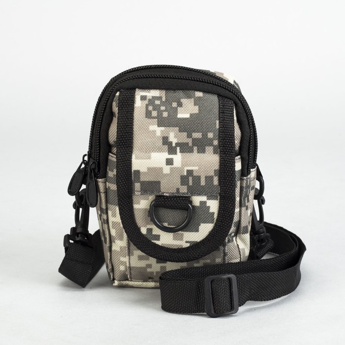 Сумка поясная, 2 отдела, наружный карман, длинный ремень, цвет бежевый