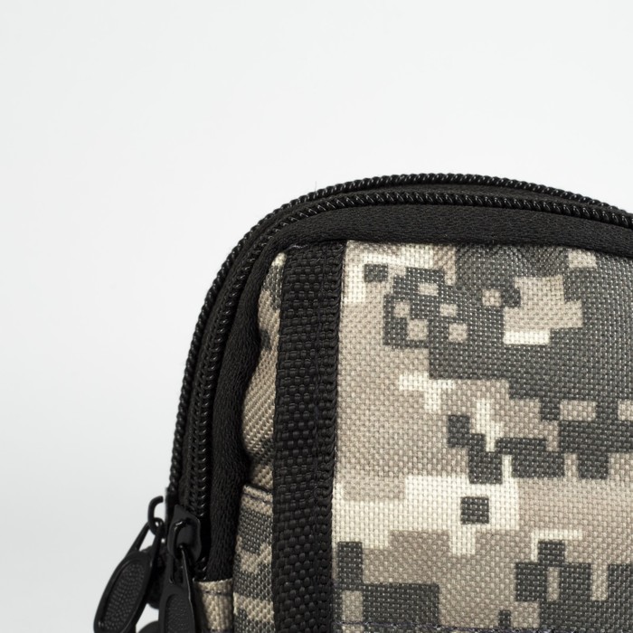 Сумка поясная, 2 отдела, наружный карман, длинный ремень, цвет бежевый