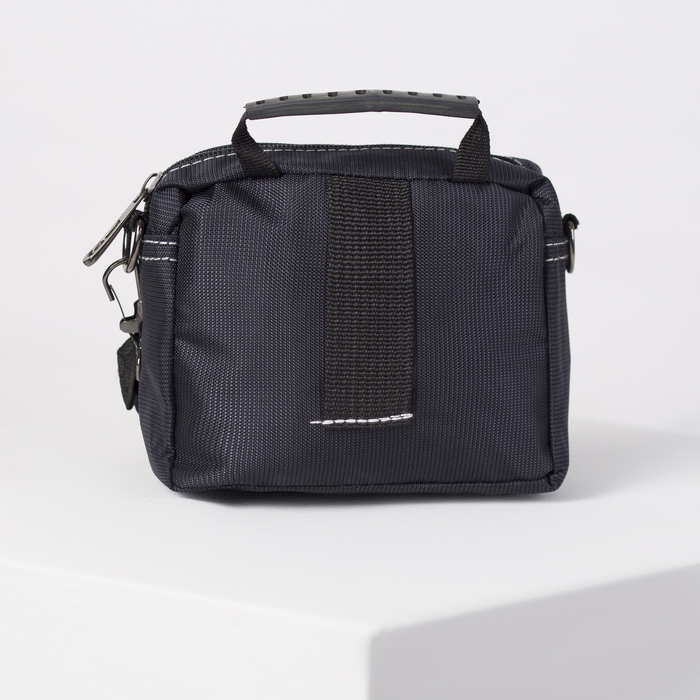 Сумка поясная на молнии, 1 отдел, 2 наружных кармана, с ручкой, цвет чёрный