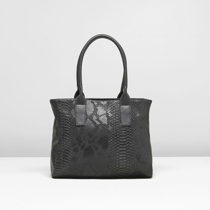 Сумка женская на молнии, 1 отдел, наружный карман, цвет чёрный