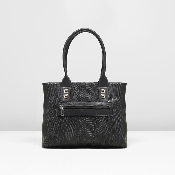 Сумка женская на молнии, 1 отдел, наружный карман, цвет чёрный