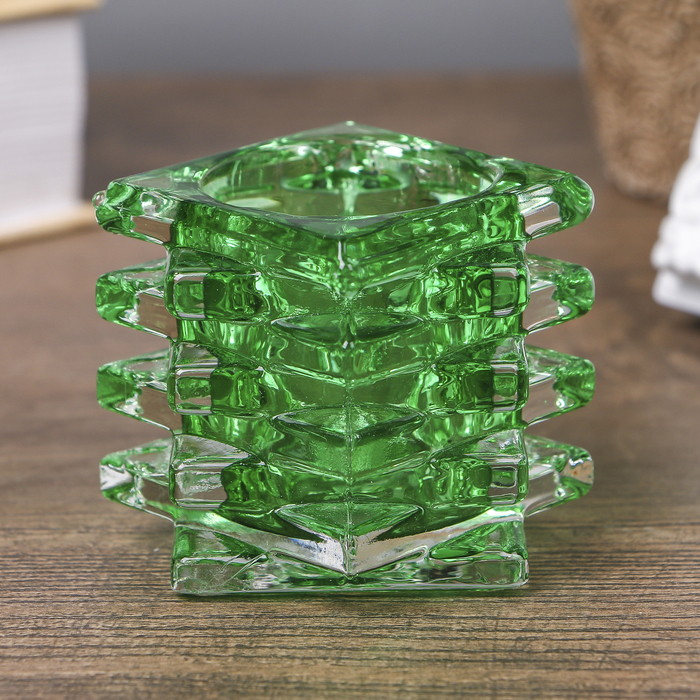 Подсвечник стекло 1 свеча "Пятый элемент" 5х7х7 см