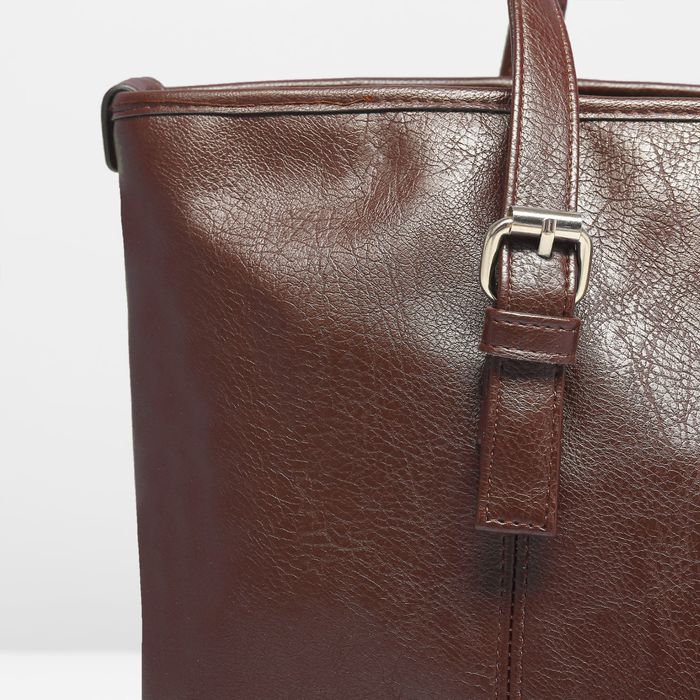 Сумка женская на молнии, 1 отдел с перегородкой, цвет коричневый