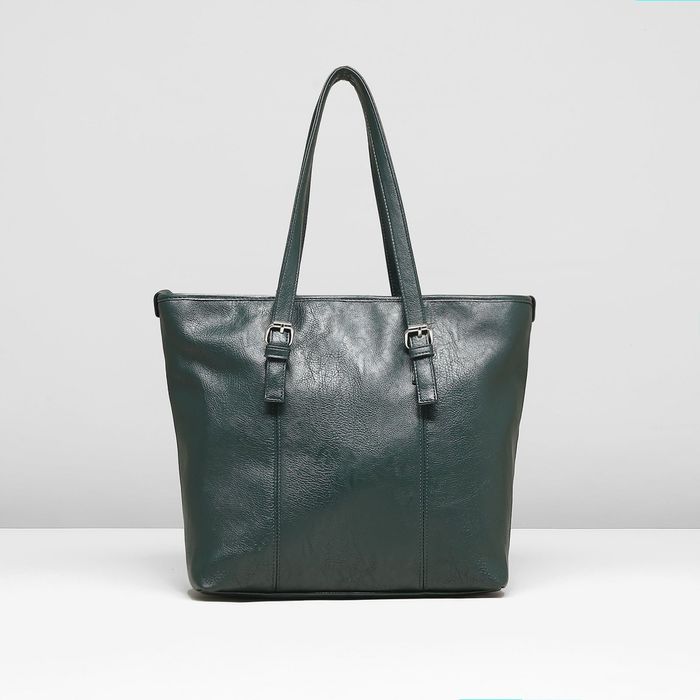 Сумка женская на молнии, 1 отдел с перегородкой, цвет зелёный