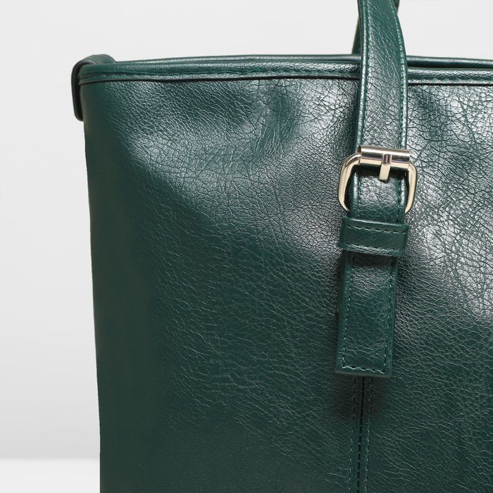 Сумка женская на молнии, 1 отдел с перегородкой, цвет зелёный