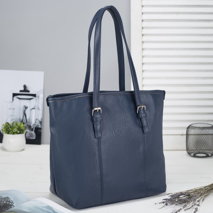 Сумка женская на клапане, 1 отдел, цвет синий