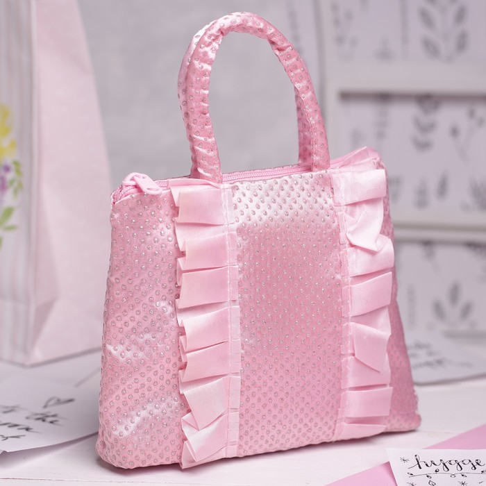 Сумка детская на молнии "Мила", 1 отдел, цвет розовый