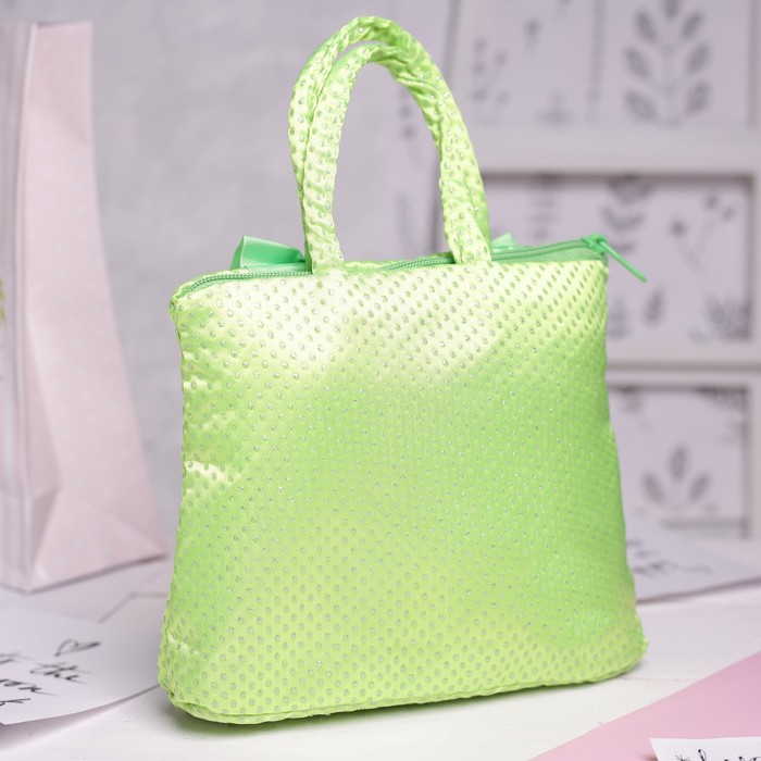 Сумка детская на молнии "Мила", 1 отдел, цвет зелёный