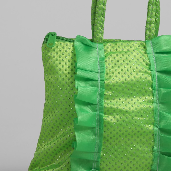 Сумка детская на молнии "Мила", 1 отдел, цвет зелёный