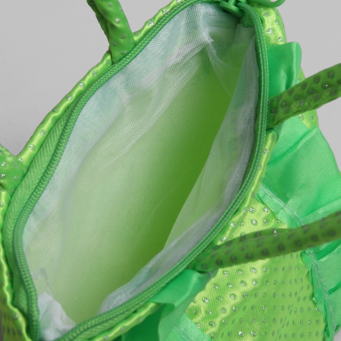 Сумка детская на молнии "Мила", 1 отдел, цвет зелёный