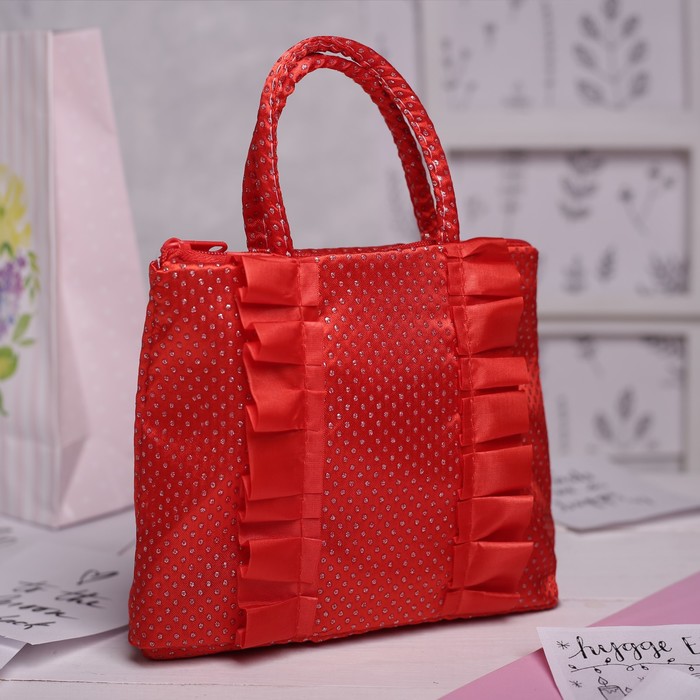 Сумка детская на молнии "Мила", 1 отдел, цвет красный