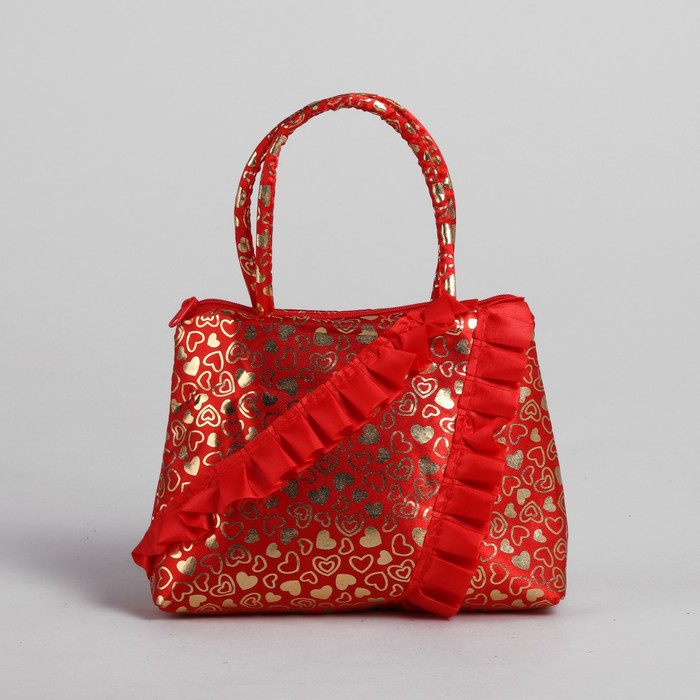 Сумка детская на молнии "Рита", 1 отдел, цвет красный