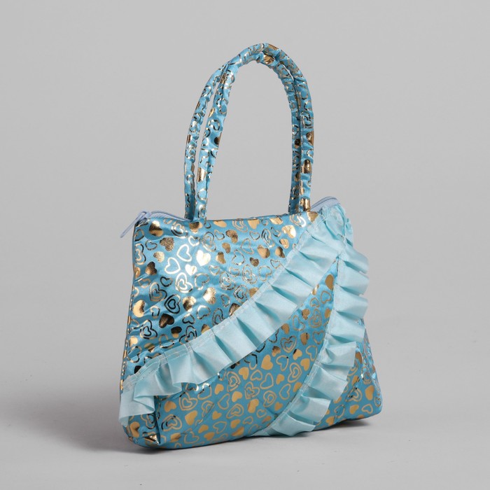 Сумка детская на молнии "Рита", 1 отдел, цвет голубой