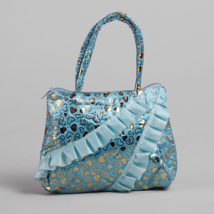 Сумка детская на молнии "Рита", 1 отдел, цвет голубой