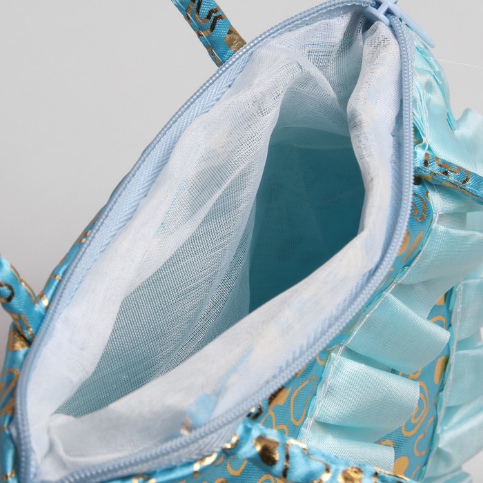 Сумка детская на молнии "Рита", 1 отдел, цвет голубой