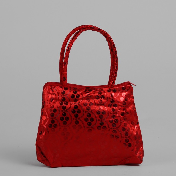 Сумка детская на молнии "Бабочка", 1 отдел, цвет красный