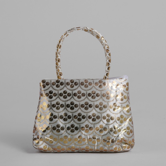 Сумка детская на молнии "Бабочка", 1 отдел, цвет белый