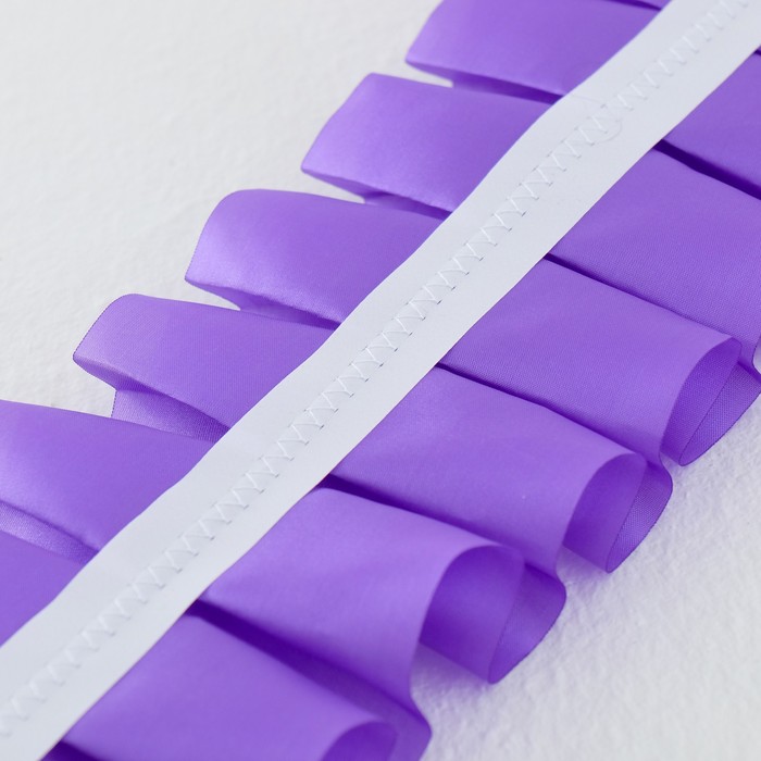 Лента-рюш на автомобили сопровождения, 3 метра, фиолетовая