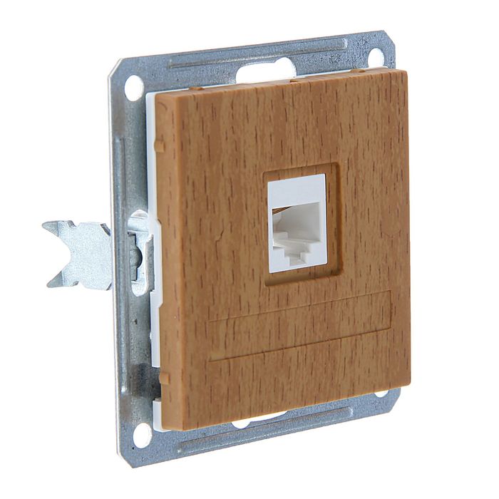 Розетка компьютерная "W59" SchE RSI-152K5E-8-86, RJ45, одноместная, скрытая, цвет бук