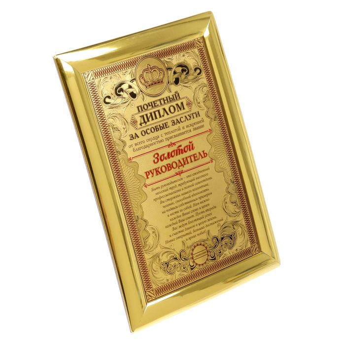 Диплом "Золотой руководитель"