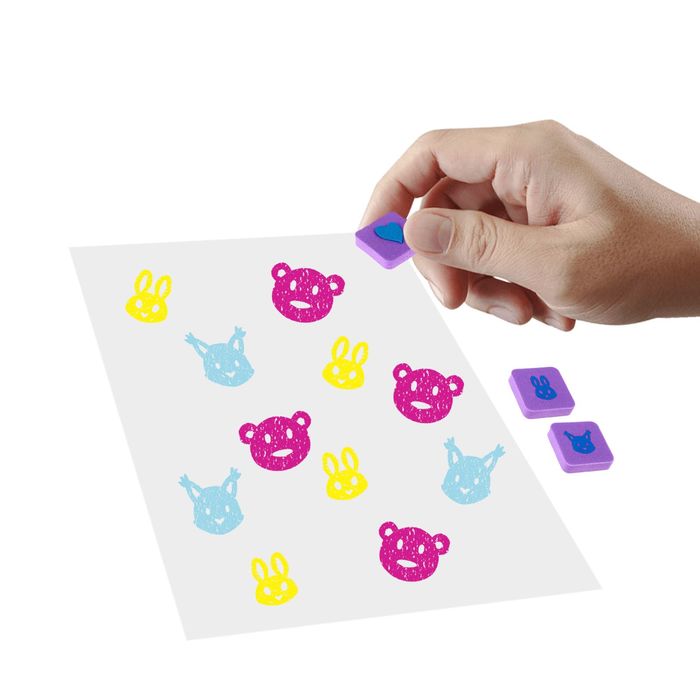 Штампы для творчества "Животные", набор: 6 двухстронних основ, 8 рисунков