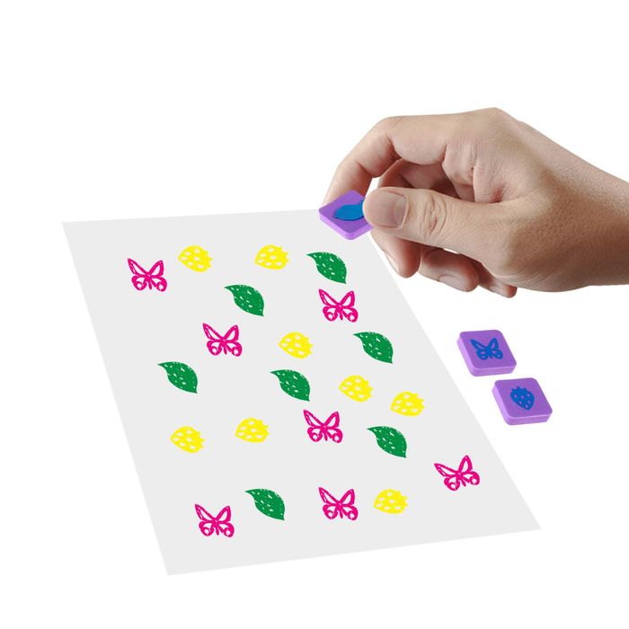 Штампы для творчества "Фея", набор: 6 двухстронних основ, 8 картинок