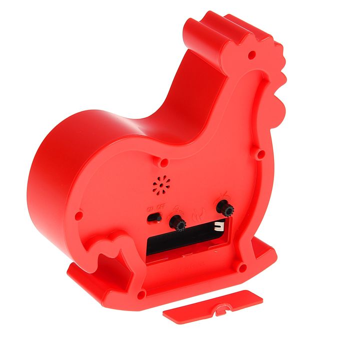 Будильник детский "Петушок-качалка", 14х13 см, микс