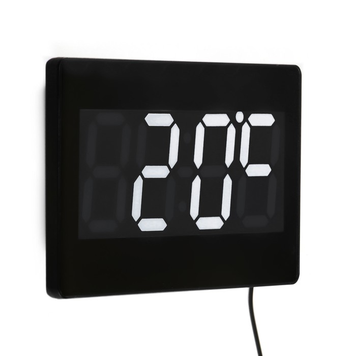 Часы настенные электронные с термометром и будильником, 15.5 х 23.5 см