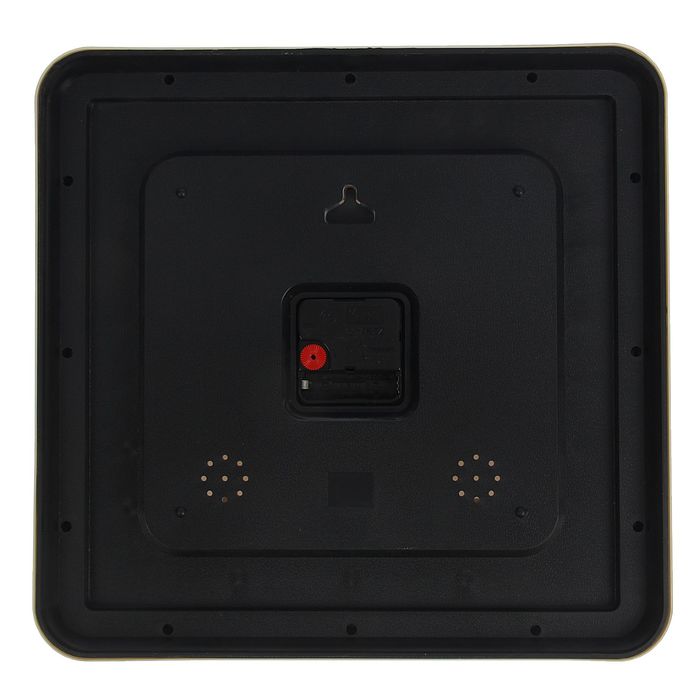 Часы настенные квадратные "Астры", 33 × 33 см, рама под светлое дерево