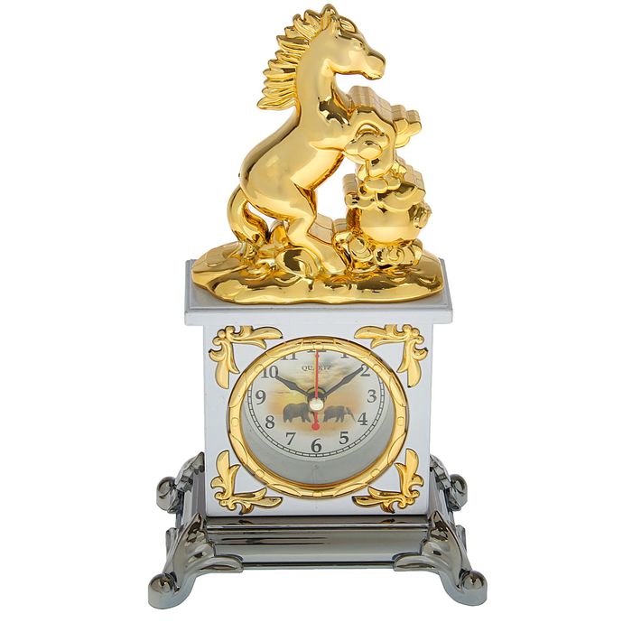 Будильник. Конь на пьедестале, 12,5*22см