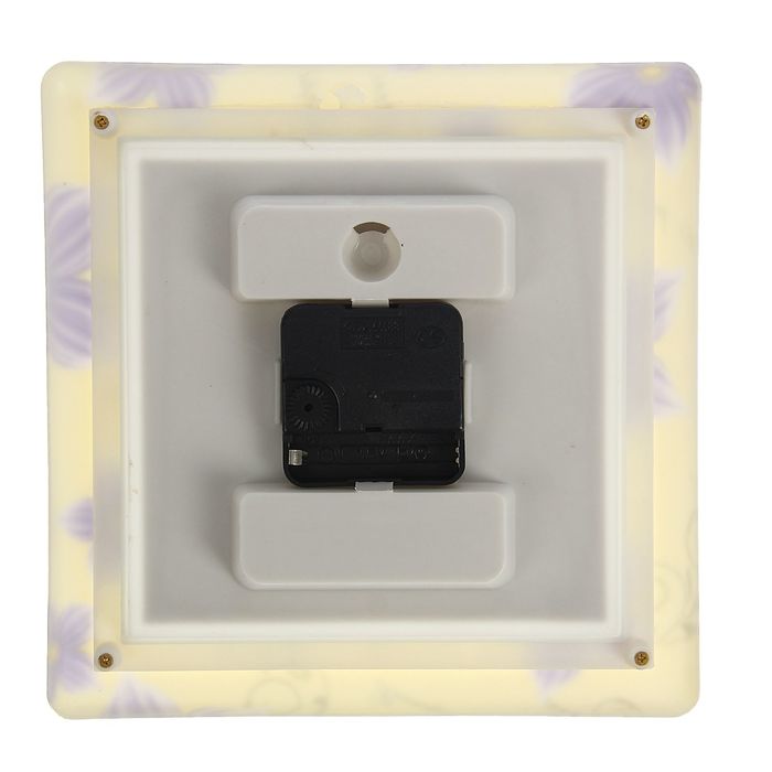 Часы настенные квадратные "Сиреневые цветы", 20 × 20 см