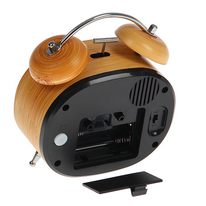 Будильник овал, коричневый под старину, на циферблате Эйфелева башня