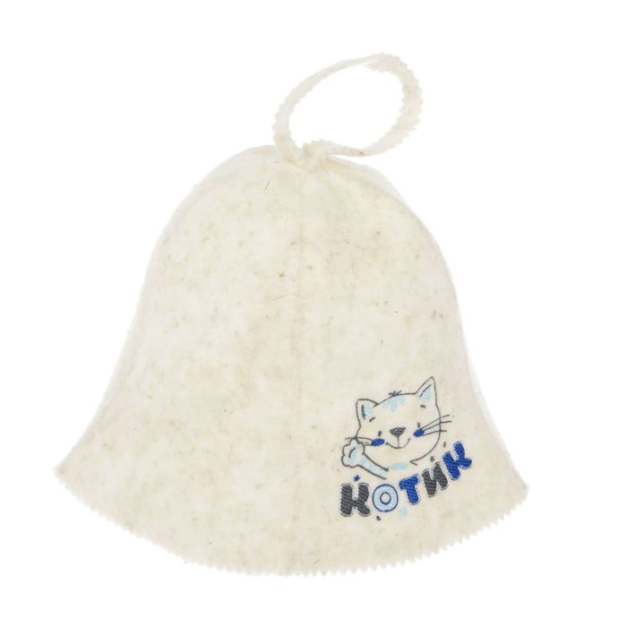 Набор банный детский "Котик": коврик и шапка