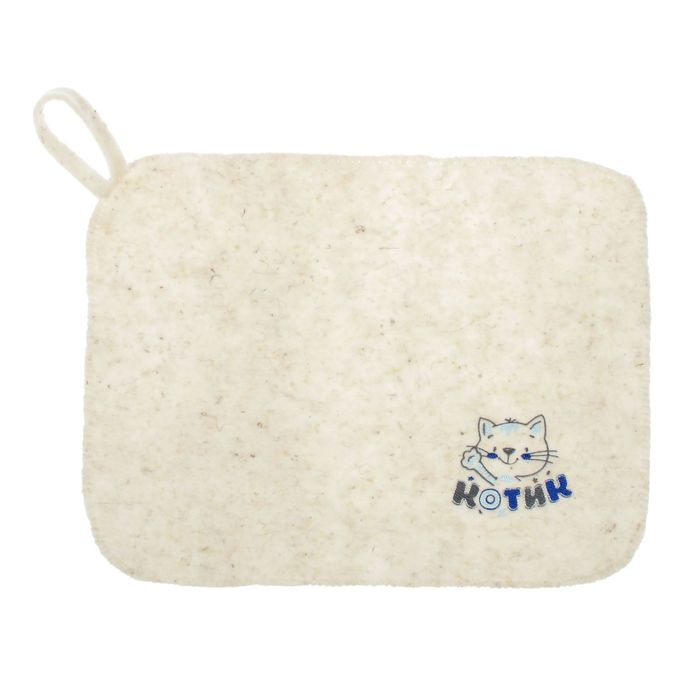 Набор банный детский "Котик": коврик и шапка