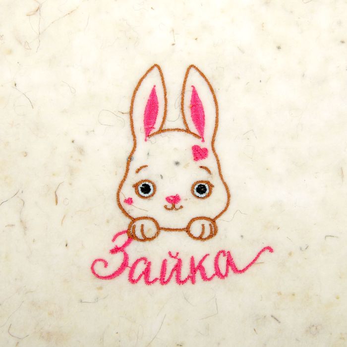 Набор банный детский "Зайка": коврик и шапка