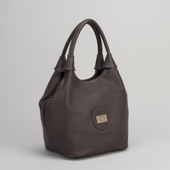 Сумка женская на молнии, 1 отдел, наружный карман, цвет коричневый