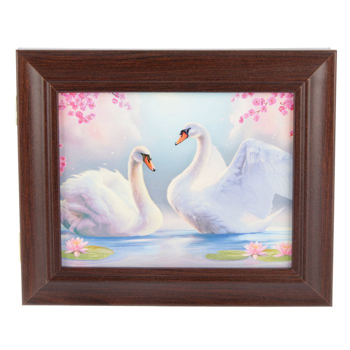 Ключница "Лебединая верность" 25х30 см  Венге