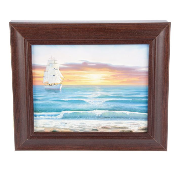 Ключница "Закат" 25х30 см Венге