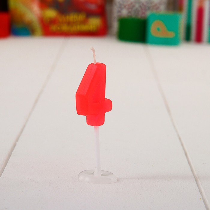 Свеча в торт Дисней "4 года", Тачки