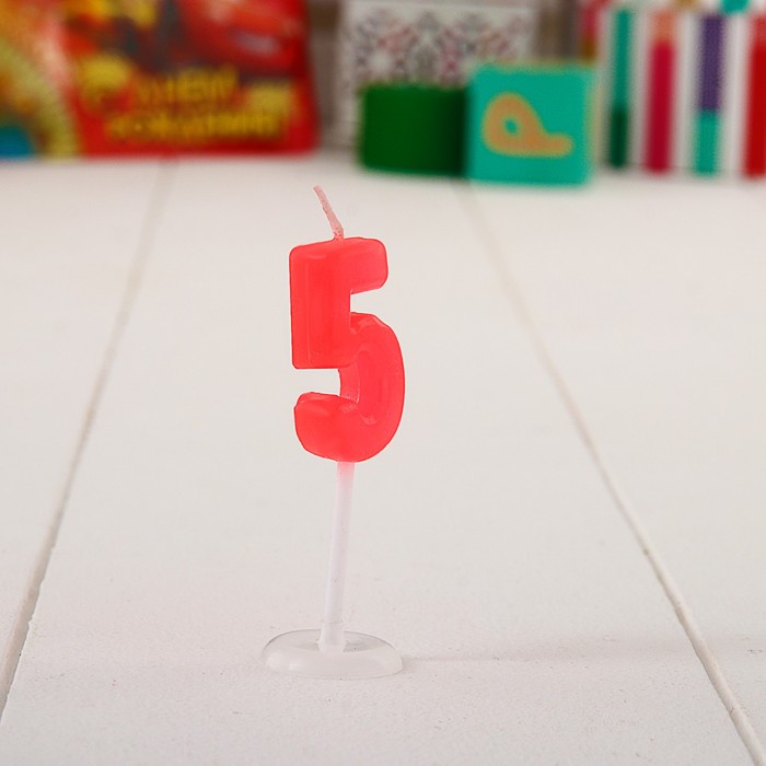 Свеча в торт Дисней "5 лет", Тачки