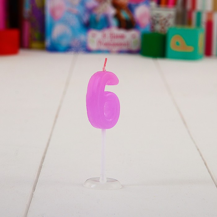 Свеча в торт Дисней "6 лет", Холодное сердце