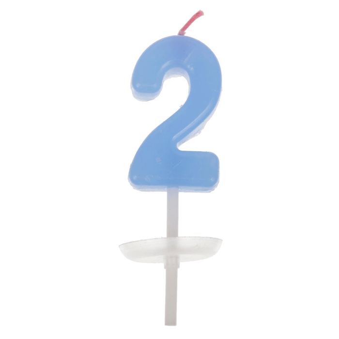 Открытка со свечой для мальчиков "2 годика"