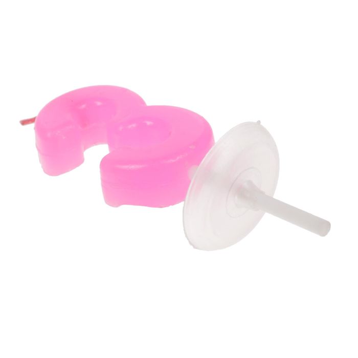 Открытка со свечой для девочек "3 года"