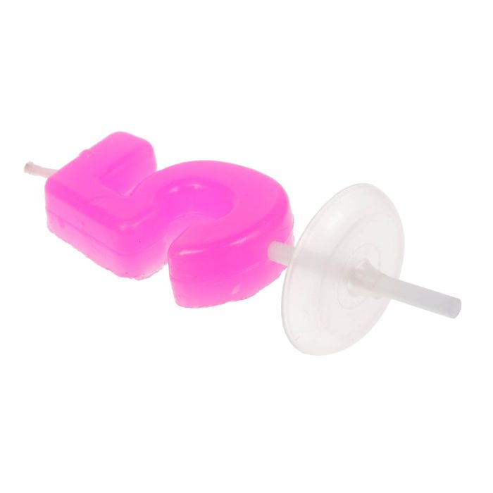 Открытка со свечой для девочек "5 лет"