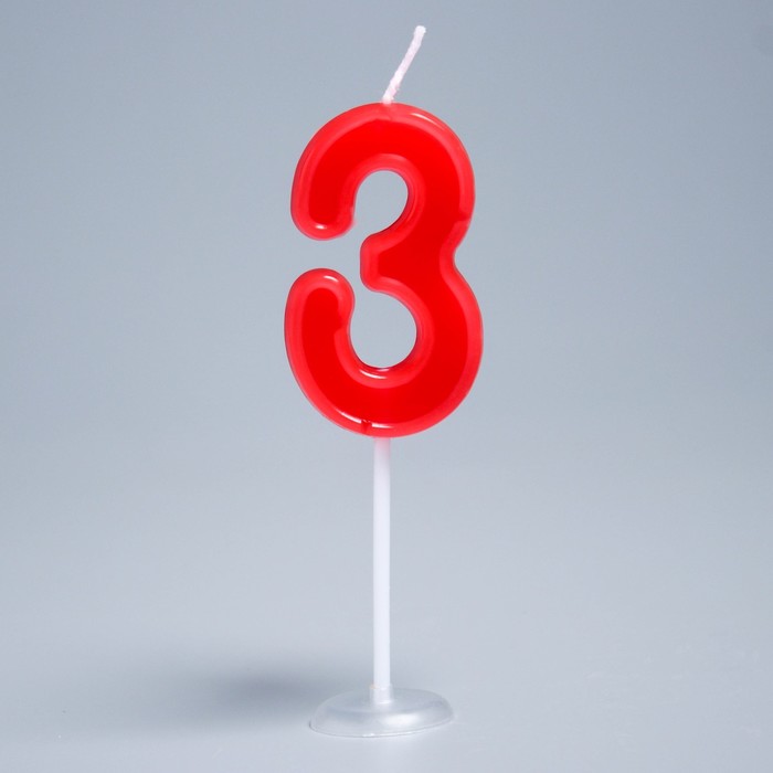 Свеча в торт цифра Дисней 3 "С Днем рождения", Тачки