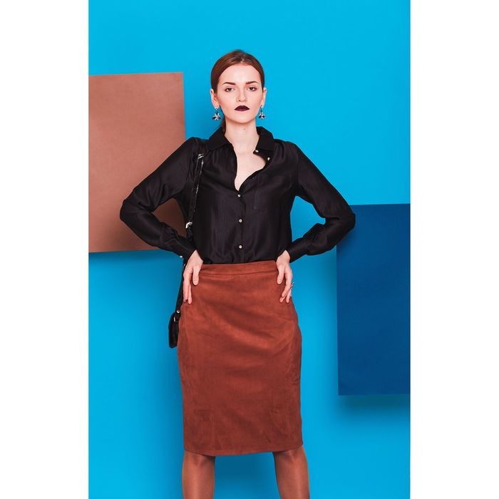 Юбка женская 5794, размер 44, рост 164 см, цвет коричневый